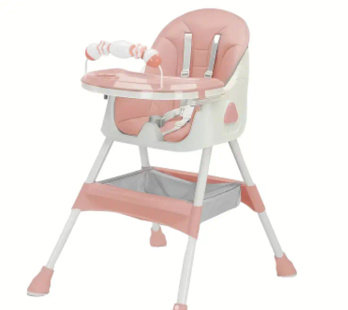 Modern Portable Adjustable Baby High Chair with Table & Food Tray