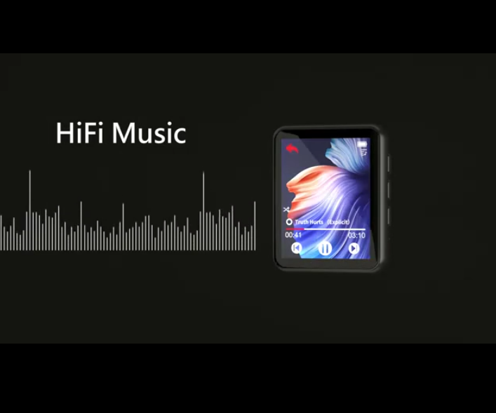 M5 64GB Portable MP3 Player – 1.8" Full Touch Screen with Speaker, FM Radio, Voice Recorder, EBook Reader, Expandable Up to 128GB