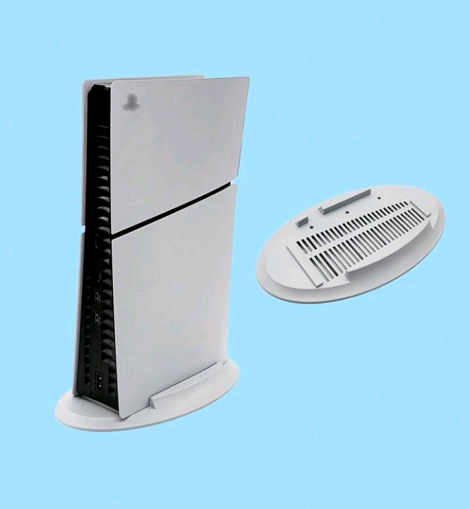1pc PlayStation 5 Slim Console Cooling Stand (Optical Disc Version) – Vertical Dock Accessory with Unique Sailboat-Shaped Design
