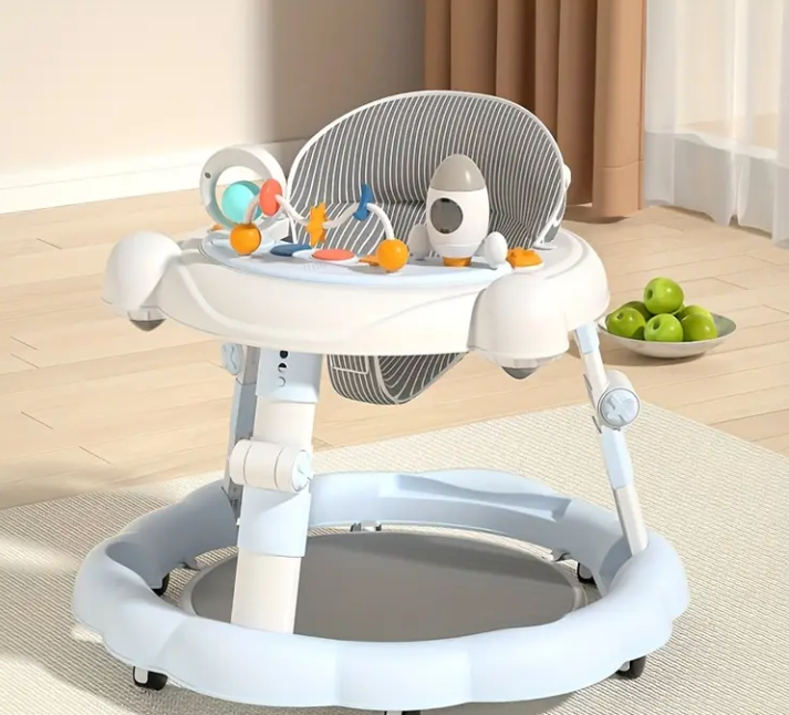 Foldable Multi-Functional Baby Walker with Safety Features & U-Shaped Seat