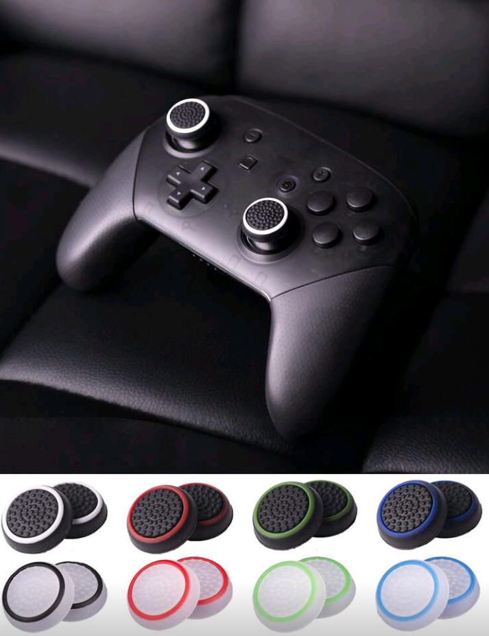 4pcs Analog Joystick Luminous Thumb Stick Grip Caps for PS4/PS5, Xbox 360/One/Series X, and Switch Pro Controllers – Anti-Slip Cover Accessory