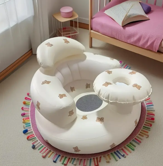 Inflatable Kids Sofa & Bath Chair with Safety Belt