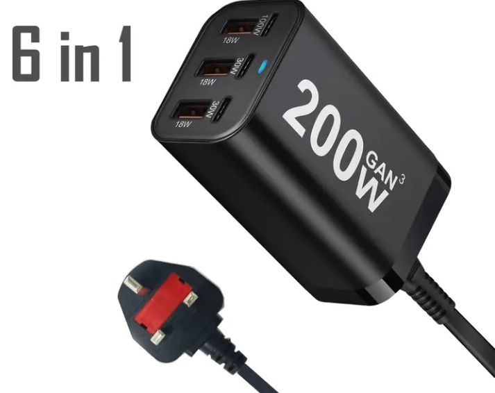 High-Power 3C3A 100W Fast Charger – PD30W Multi-Protocol Adapter for Apple, Samsung, Huawei & More | Multi-Device Quick Charge Hub | Compact & Sleek Design