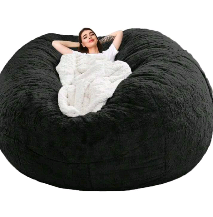 1pc Memory Foam Bean Bag Cover – Large Fluffy Adult Bean Bag Chair for Living Room, Bedroom & Dorm | Soft Sofa-Style Seating (Cover Only, No Filling)